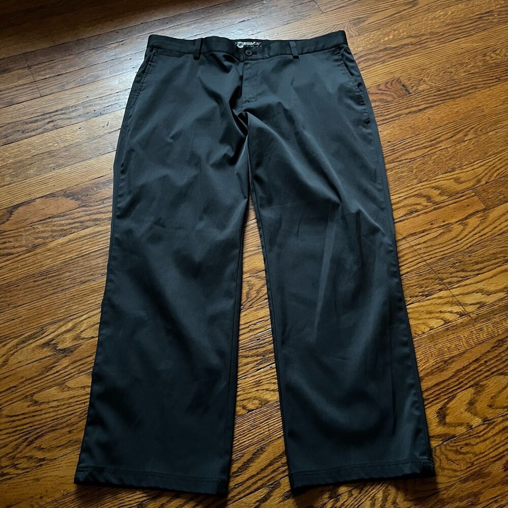Nike Golf Dri-Fit Chinos Men's Black Flat Front Performance Pants Size 35x30
